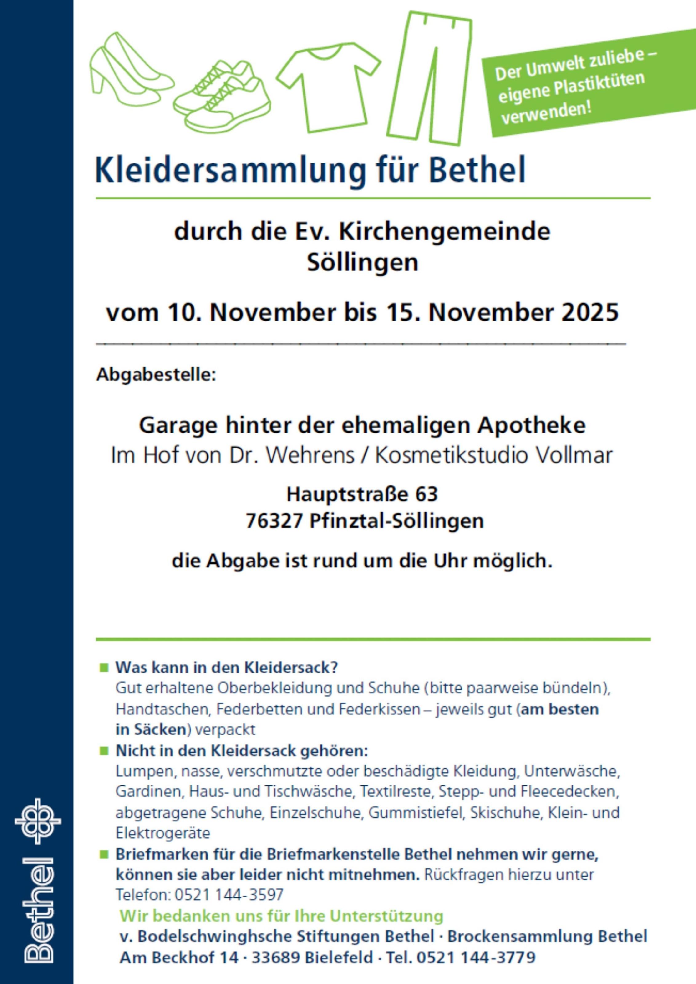 Kleidersammlung 2025 - 1 / 4